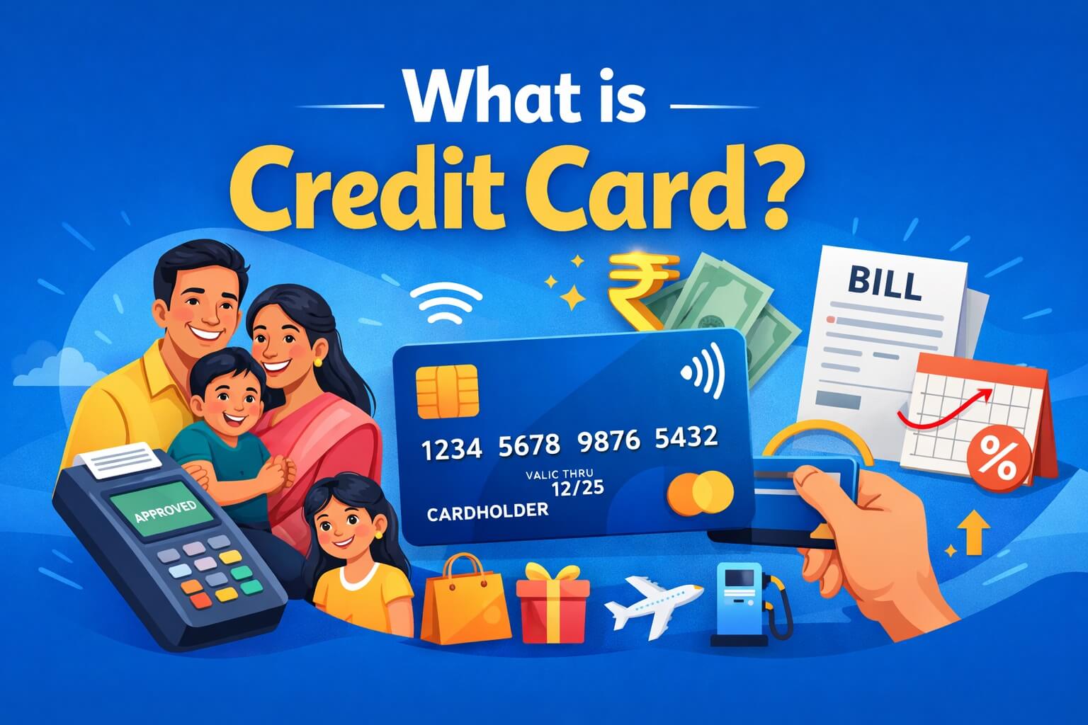 credit card kya hota hai infographic showing payment interest billing concept