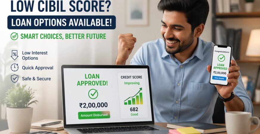 low cibil score loan options India personal loan approval low credit score