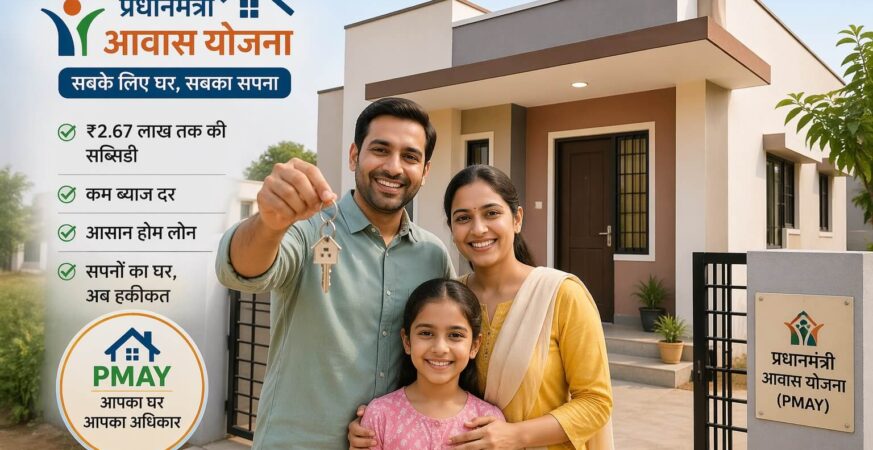 प्रधानमंत्री आवास योजना के तहत घर खरीदता हुआ भारतीय परिवार और होम लोन सब्सिडी का लाभ